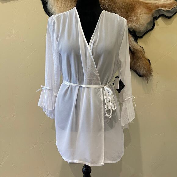 Seductivewear by Cinema Etoile White‎ Dressing Robe - Picture 2 of 6